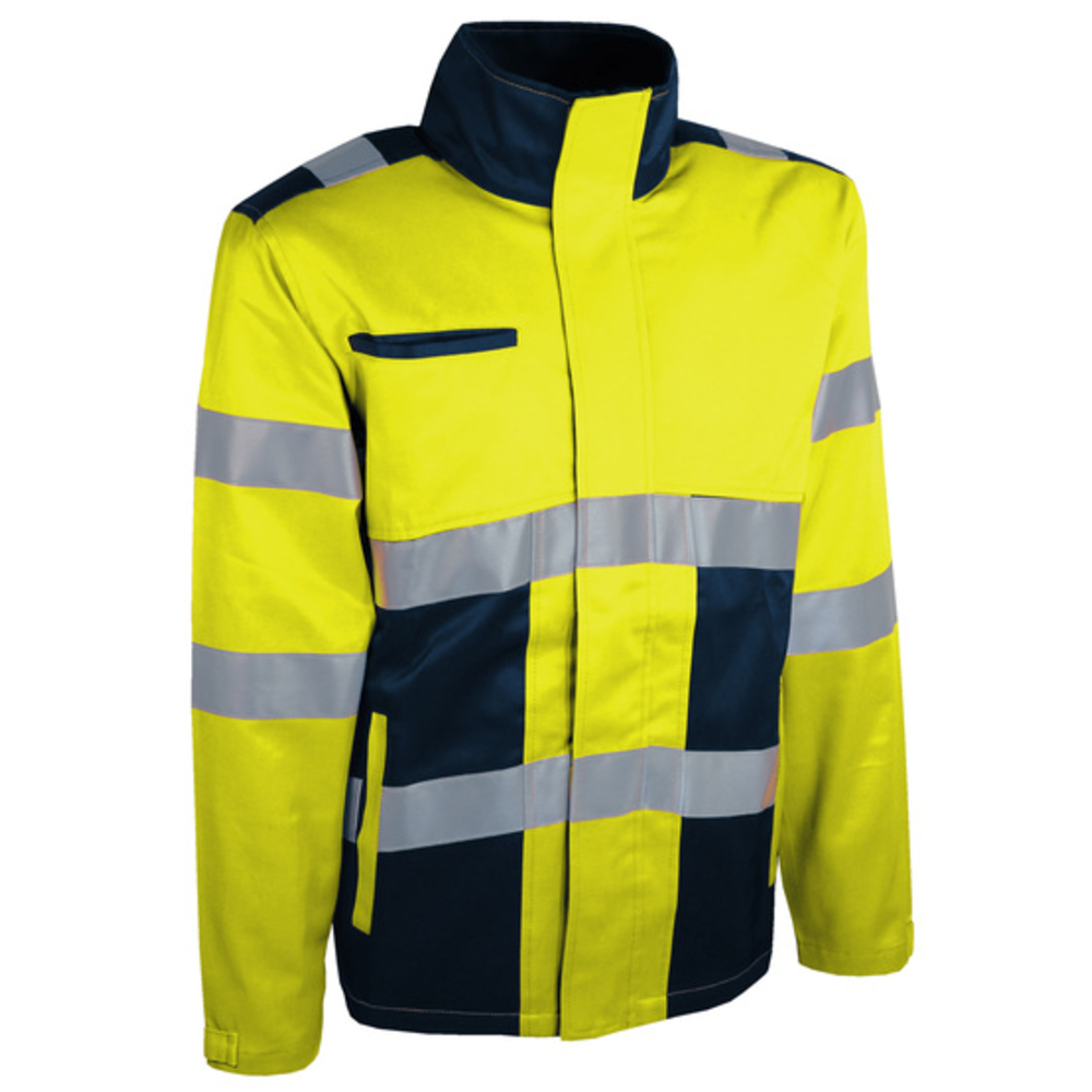 Veste de travail haute visibilité jaune et bleu marine - SINGER - VARMA