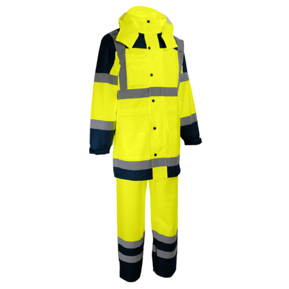 Complet de pluie XL manteau + pantalon jaune fluo - SINGER - VILA