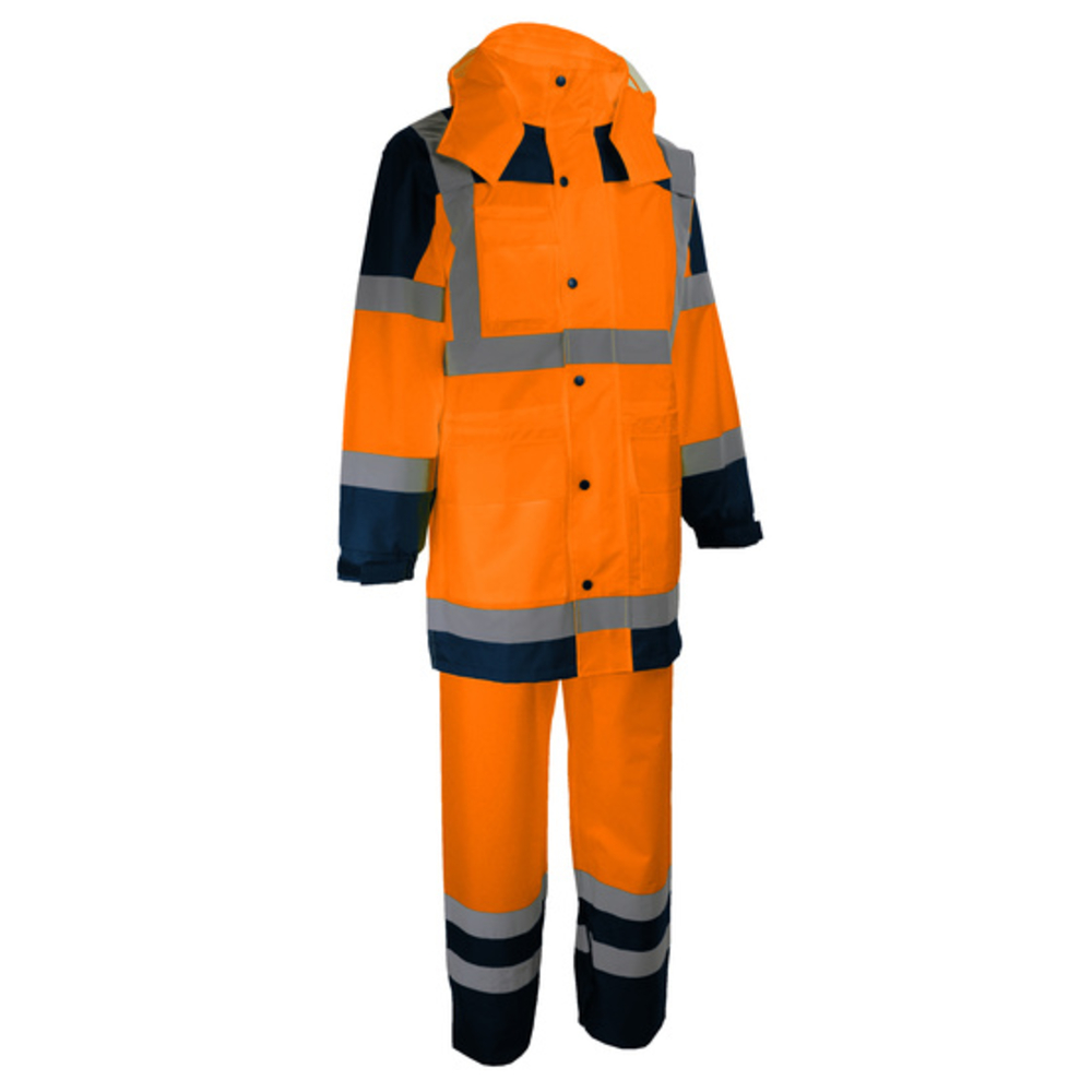 Complet de pluie manteau+pantalon Polyester enduit PU Taille M - SINGER - VILO
