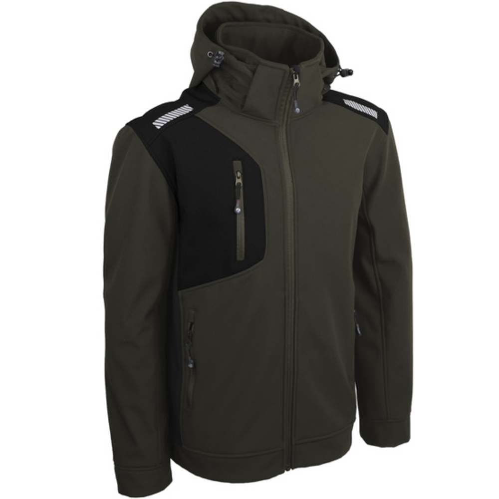 Veste softshell verte avec capuche - SINGER - VINTOR