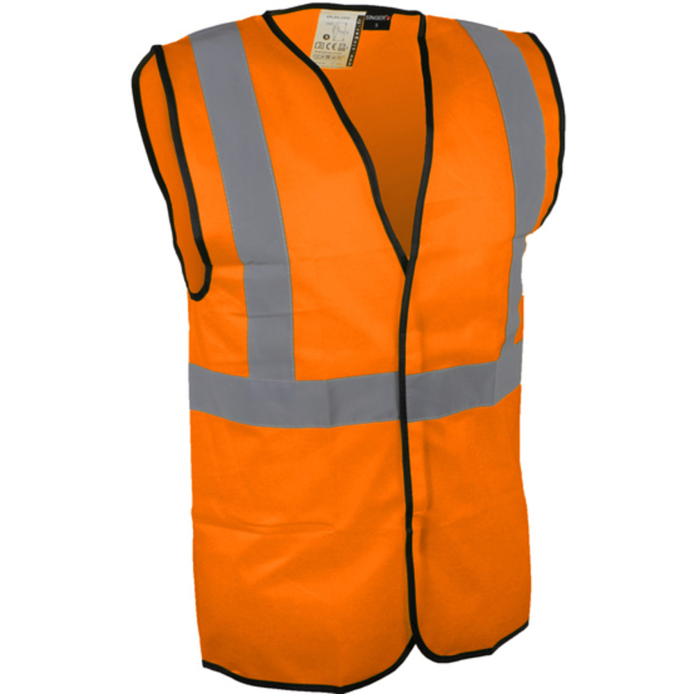 Gilet haute visibilité orange avec fermeture auto-agrippante - SINGER - VPLGILO