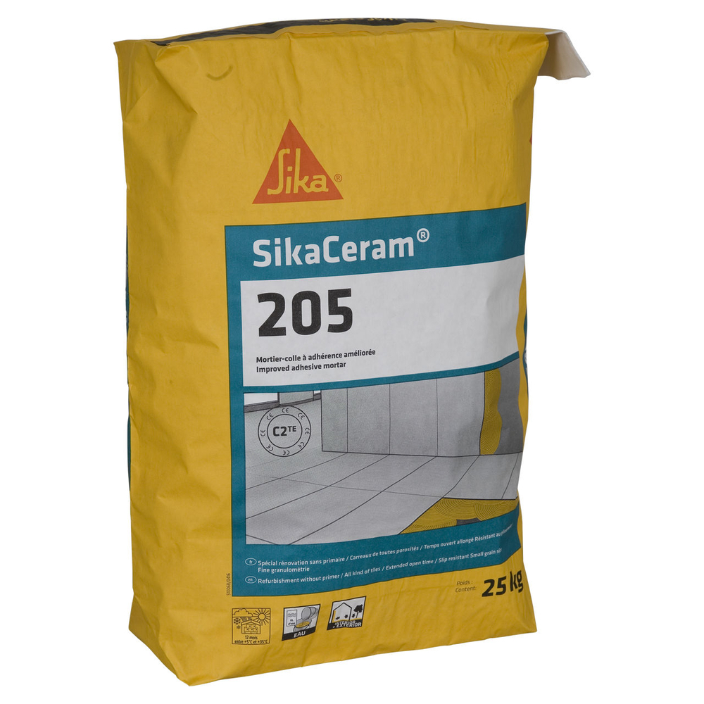 MORTIER-COLLE AMÉLIORÉ SAC DE 25KG DE SIKACERAM-205 - SIKA - 131272