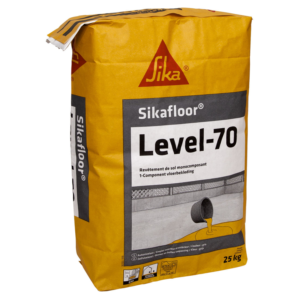RAGRÉAGE AUTONIVELANT POUR SOLS INDUSTRIELS SIKAFLOOR LEVEL-70 - SAC DE 25 KG - SIKA - 149408