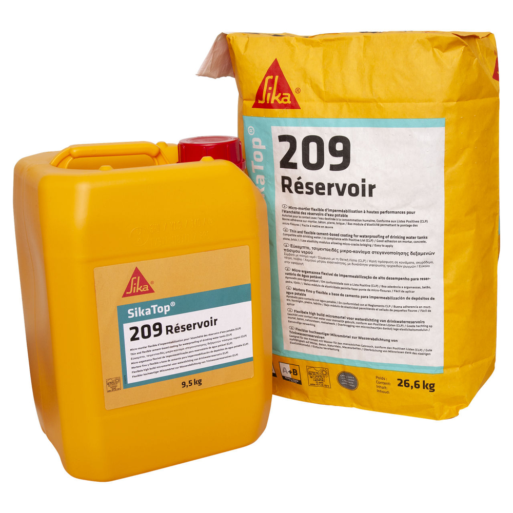 KIT DE 36,1KG DE MICRO-MORTIER SIKATOP-209 RÉSERVOIR BLANC - SIKA - 154548