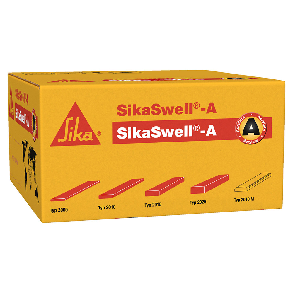 ROULEAUX 10M DE PROFILÉ HYDROGONFLANT SIKASWELL A-2010 ROUGE - LOT DE 6 - SIKA - 169890