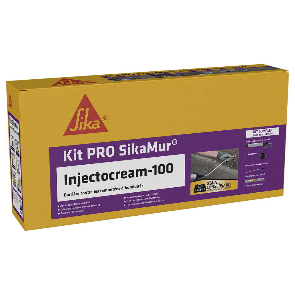 CRÈME D'INJECTION SIKAMUR INJECTOCREAM-100 600ML - 10 POCHES - SIKA - 172057