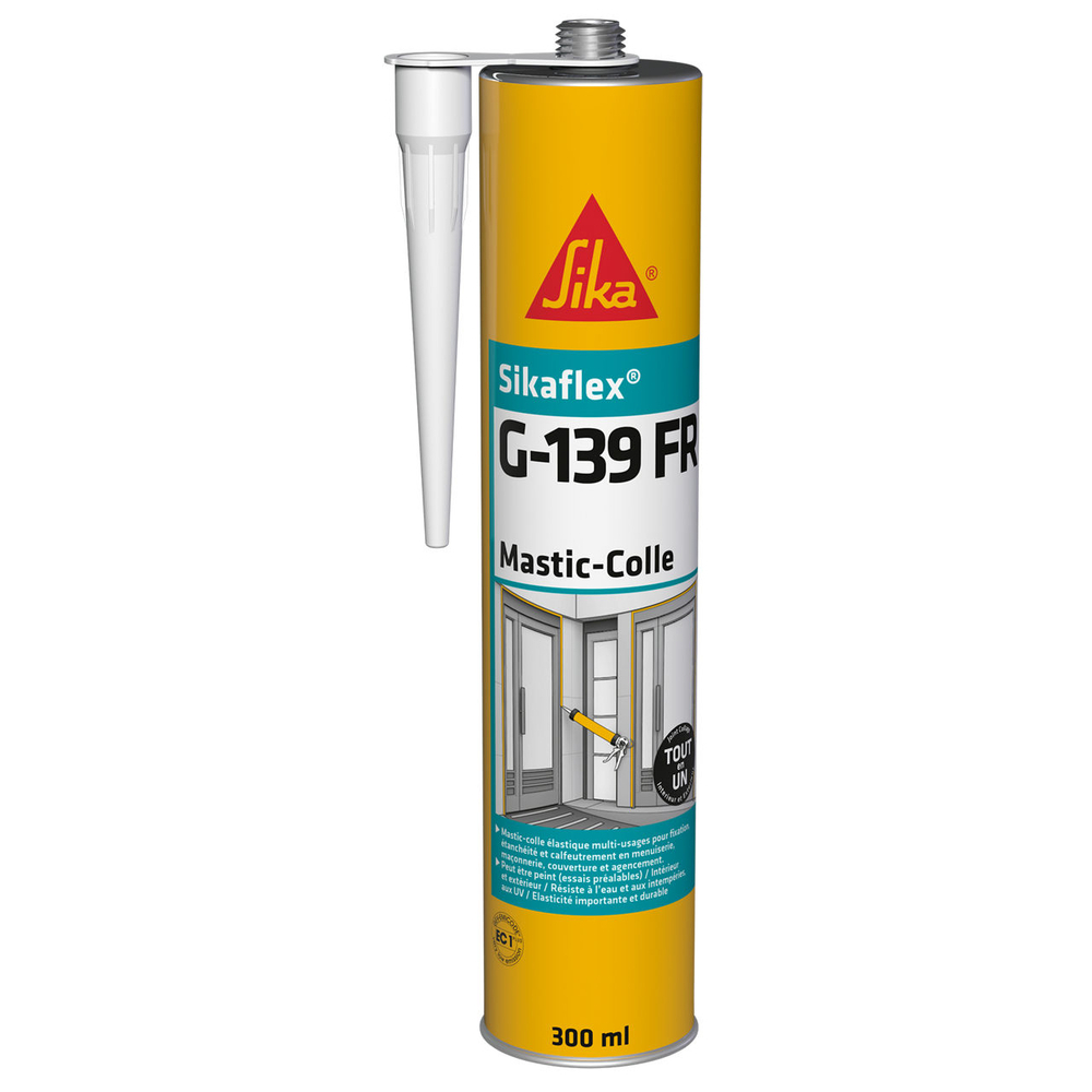 CARTON DE 12 CARTOUCHES 300ML MASTIC-COLLE SIKAFLEX G-139 GRIS BETON - SIKA - 505737