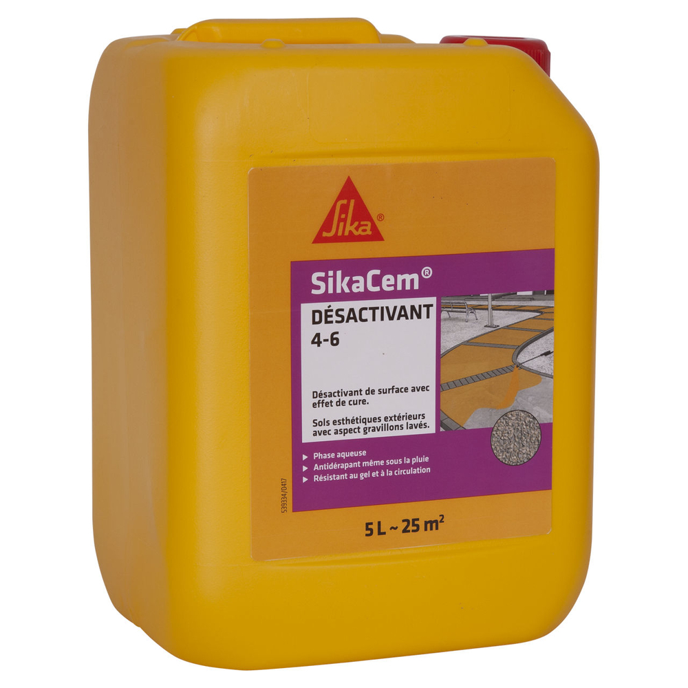 PACK DE 4 BIDONS DE 5L DE SIKACEM DESACTIVANT 4-6 - SIKA - 537977