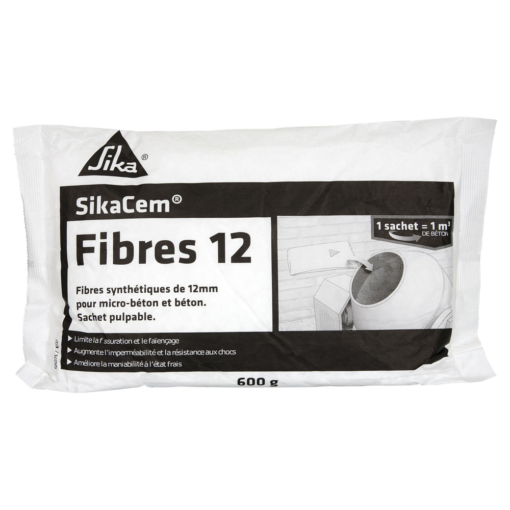 FIBRES MICRO-SYNTHETIQUES SIKACEM FIBRES 12 - DOSE 600GR - SIKA - 546535