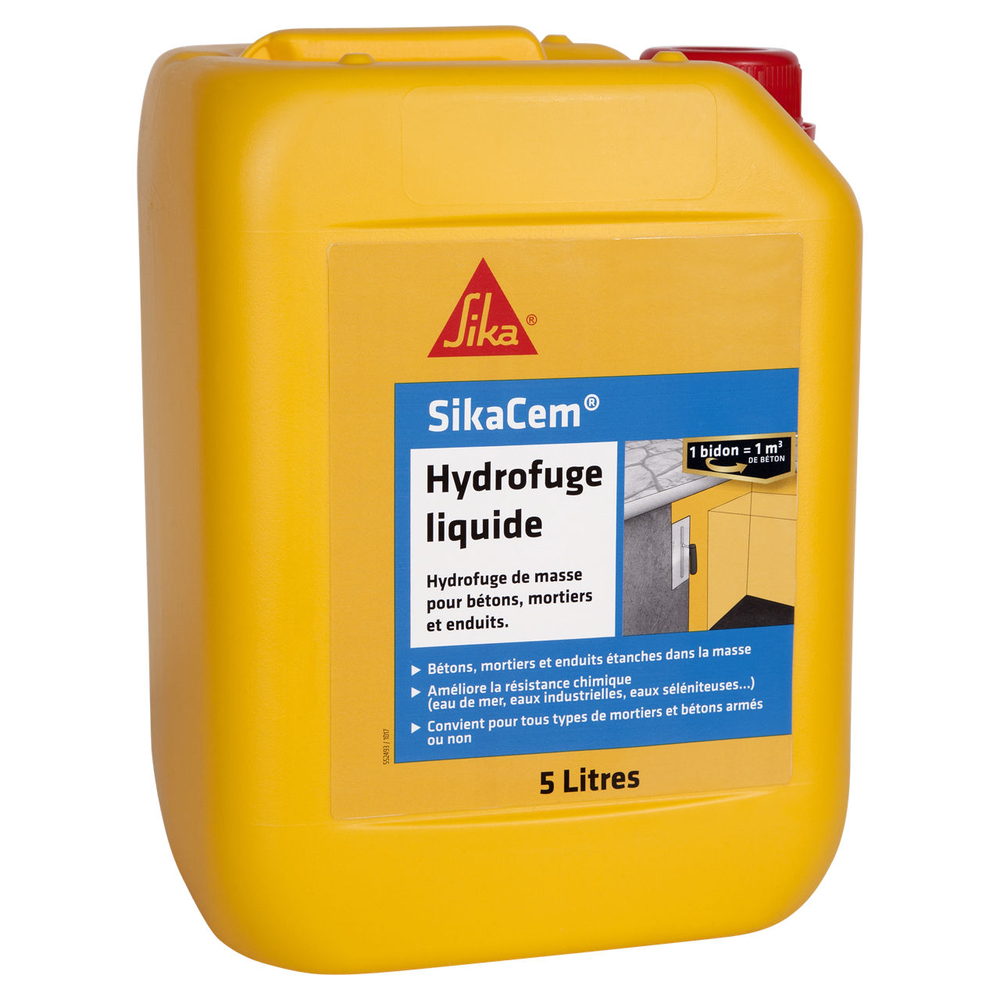 CARTON DE 12 DOSES 0,5L DE SIKACEM HYDROFUGE LIQUIDE - SIKA - 546962