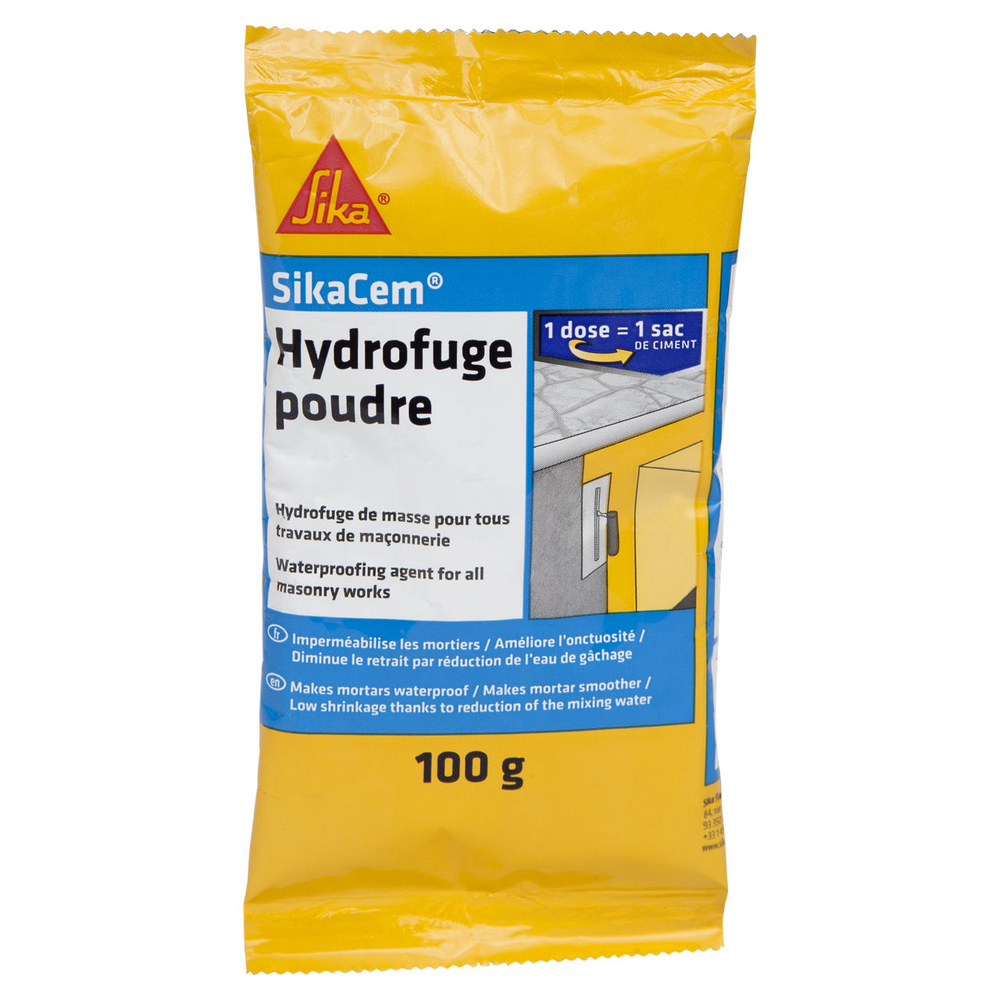 CARTON DE 30 DOSES 100GR DE SIKACEM HYDROFUGE POUDRE - SIKA - 547227