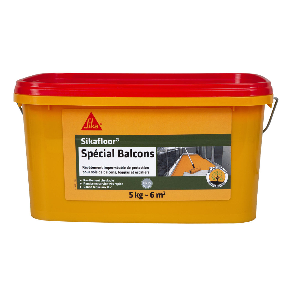 RÉSINE SEAU DE 5KG DE SIKAFLOOR SPECIAL BALCONS RAL7038 - SIKA - 582110