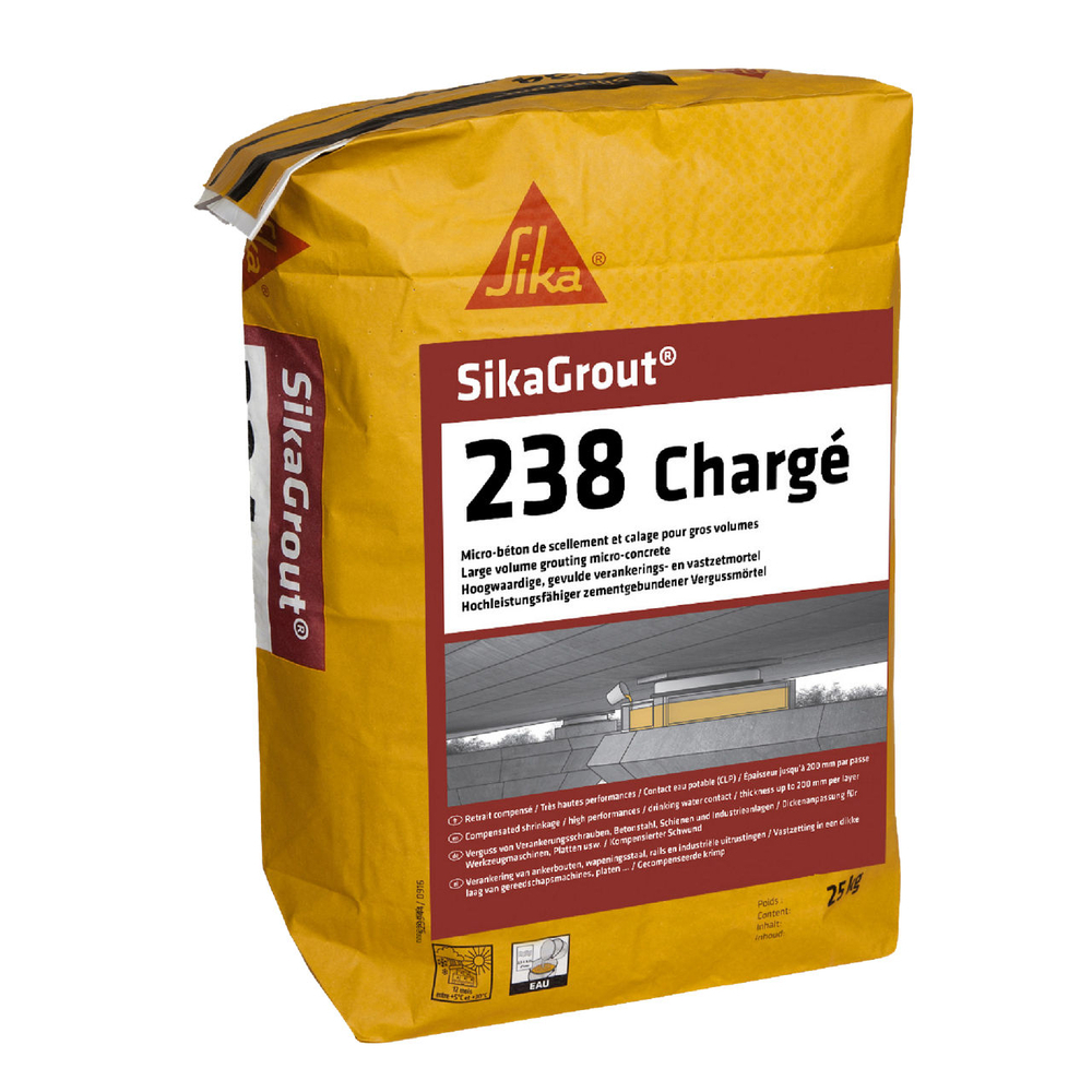 MICRO-BETON SAC DE 25KG DE SIKAGROUT-238 CHARGÉ - SIKA - 619102