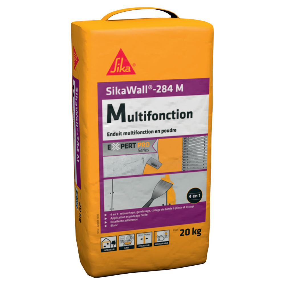 ENDUIT CARTON DE 4 SACS DE 4KG DE SIKAWALL 284 M - SIKA - 628190