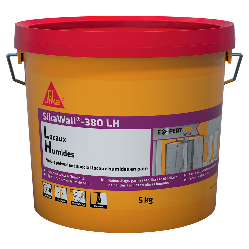 ENDUIT 2 SEAUX DE 5KG DE SIKAWALL 380 LH - SIKA - 628192