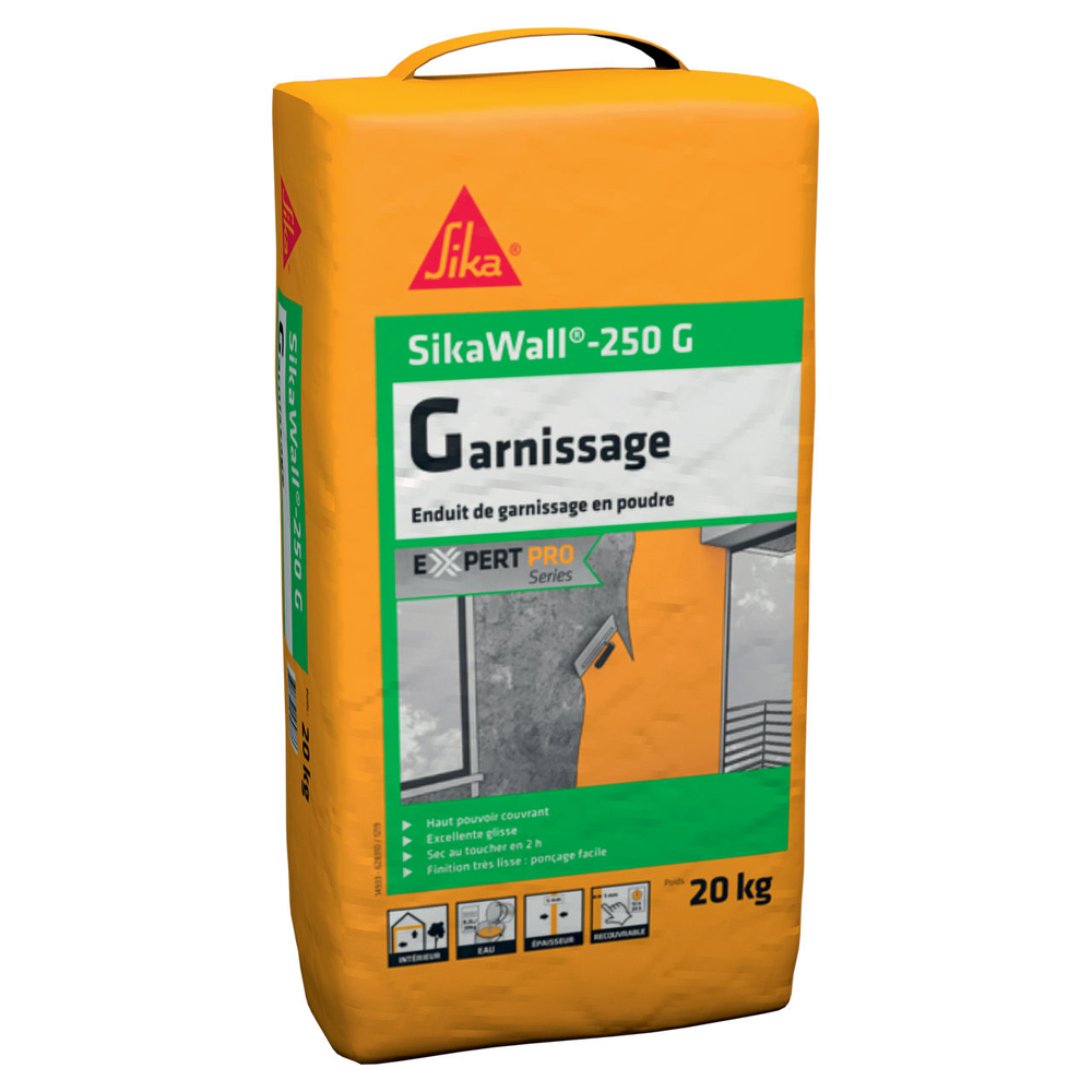 ENDUIT DE GARNISSAGE CARTON DE 4 SACS 4KG DE SIKAWALL 250 G - SIKA - 628901