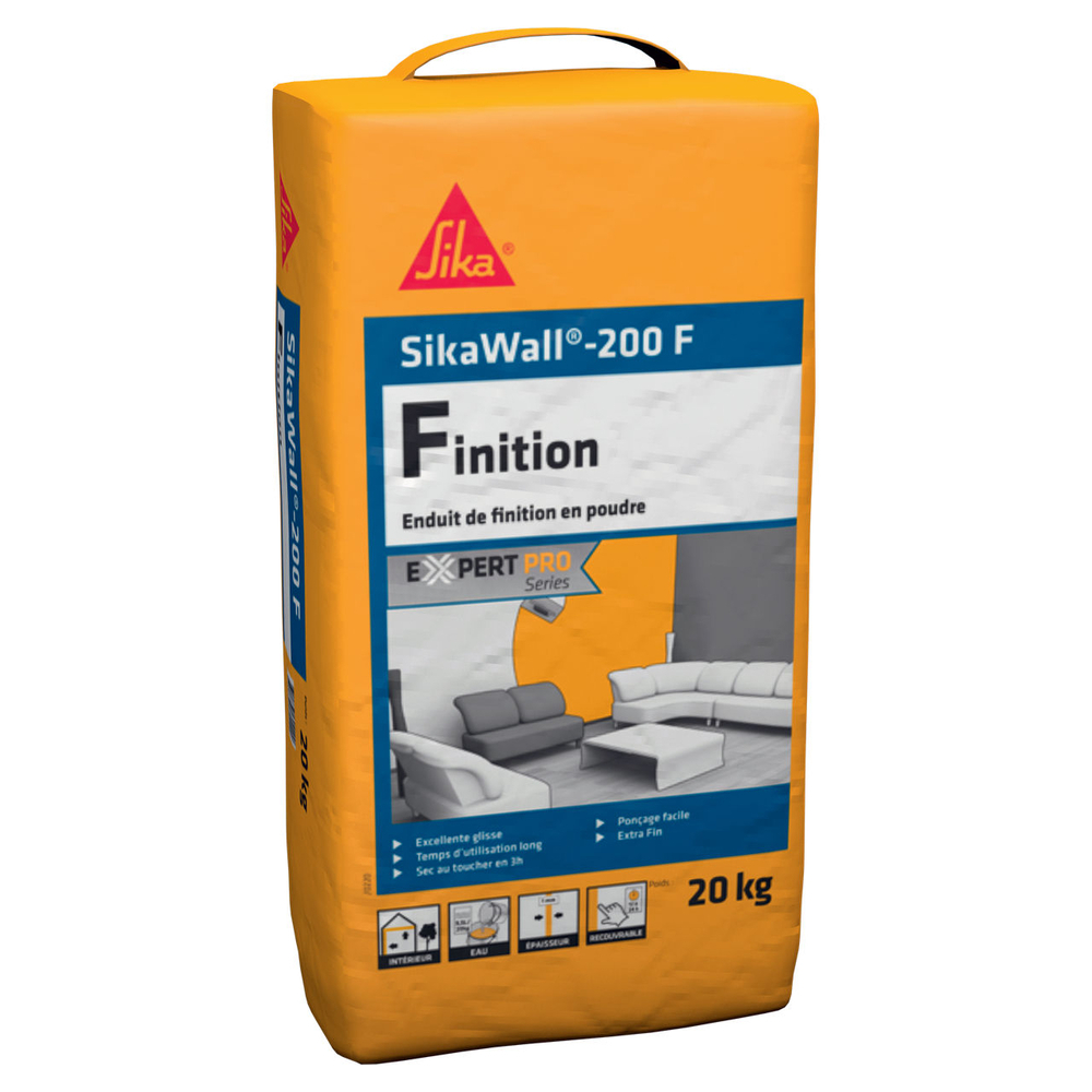 ENDUIT DE FINITION CARTON DE 4 SACS DE 4KG DE SIKAWALL 200 F - SIKA - 631397