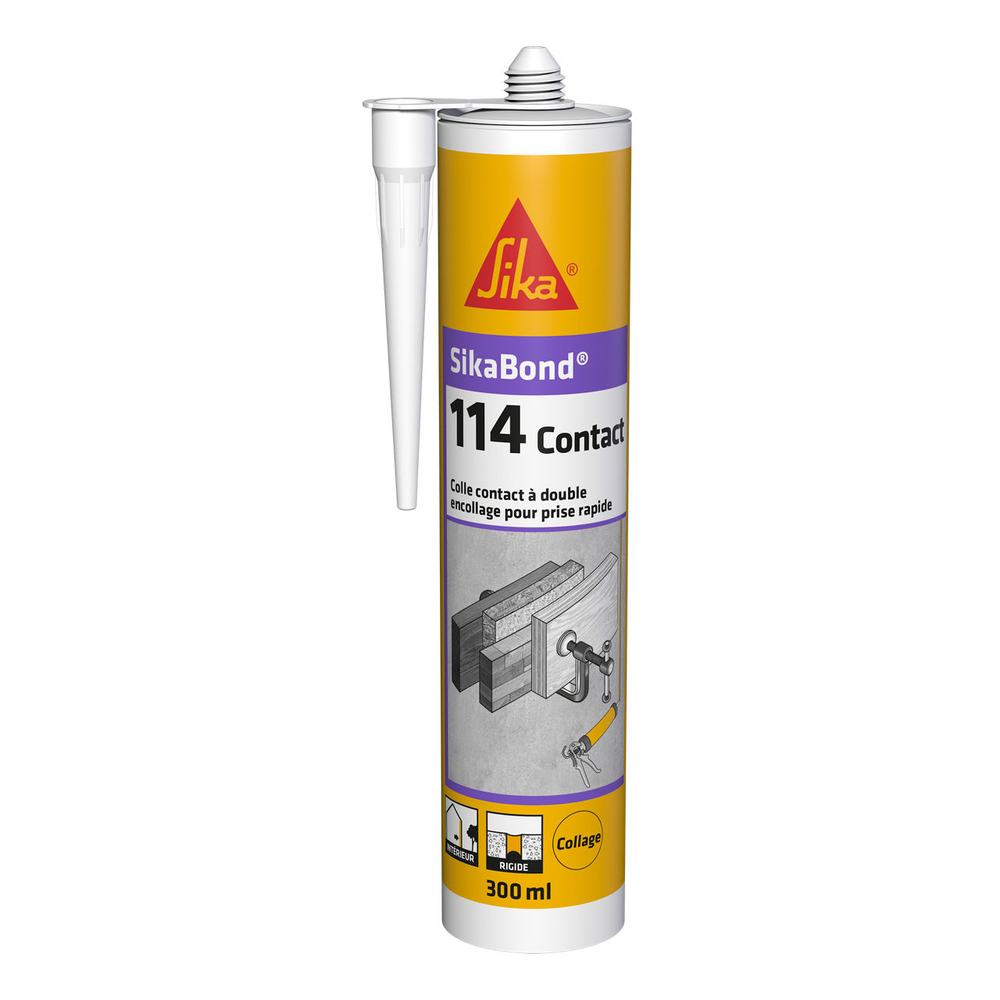 COLLE CARTON DE 12 CARTOUCHES 300ML DE SIKABOND-114 CONTACT- SIKA - 657260