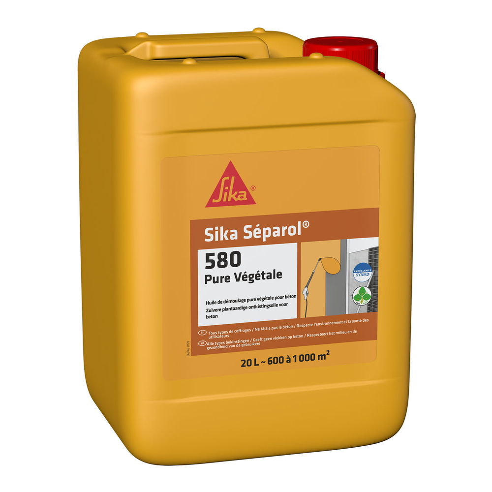 HUILE DE DÉMOULAGE BIDON 20L DE SIKA SÉPAROL 580 PURE VEGETALE - SIKA - 657320