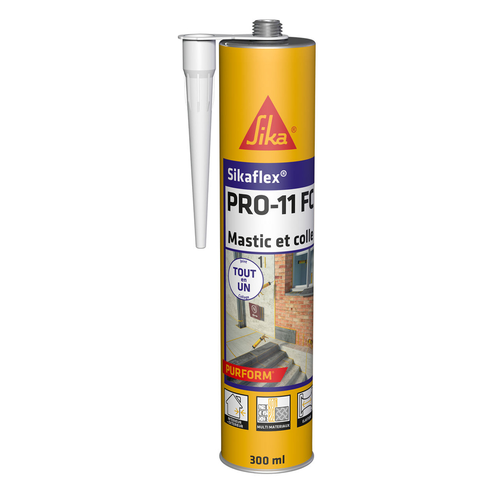 MASTIC-COLLE CARTON DE 12 CARTOUCHES 300ML DE SIKAFLEX PRO-11 FC PURFORM BLANC - SIKA - 659320