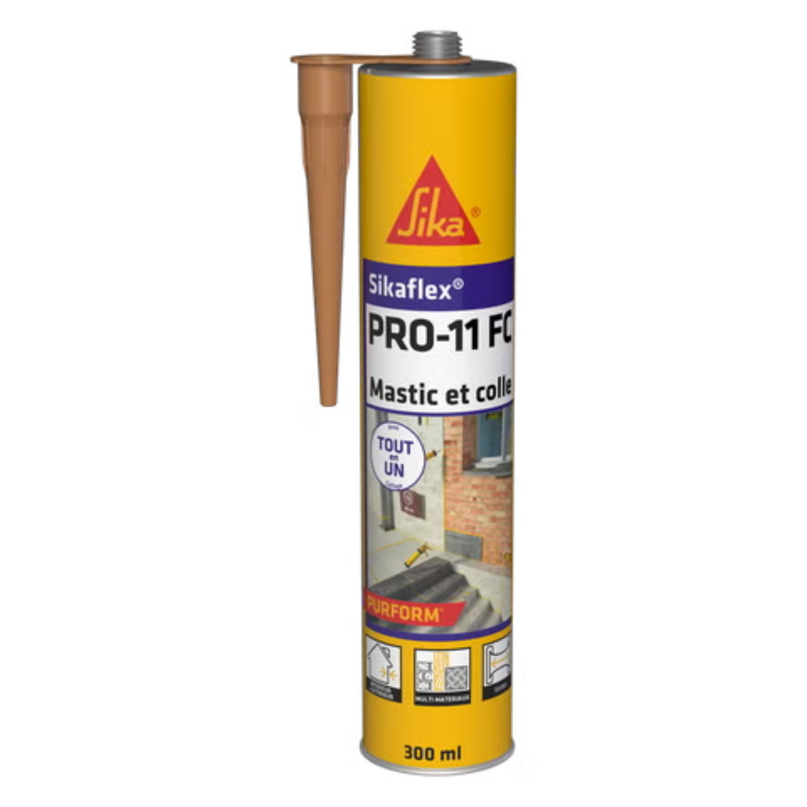 Mastic-colle prise rapide 300 ml beige box 60 cartouches Sikaflex PRO-11 FC Purform SIKA - 673463