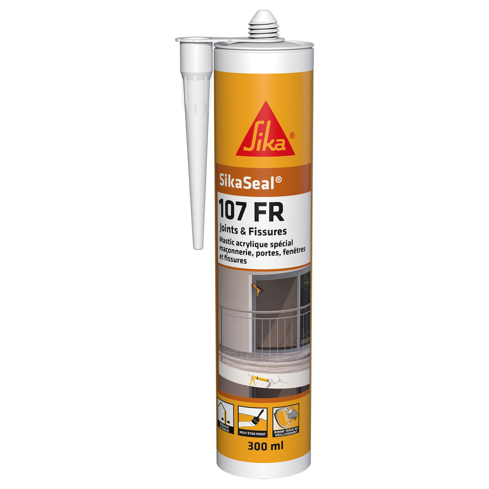 MASTIC CARTON DE 12 CARTOUCHES 300ML DE SIKASEAL-107 FR JOINT & FISSURE GRIS - SIKA - 685611