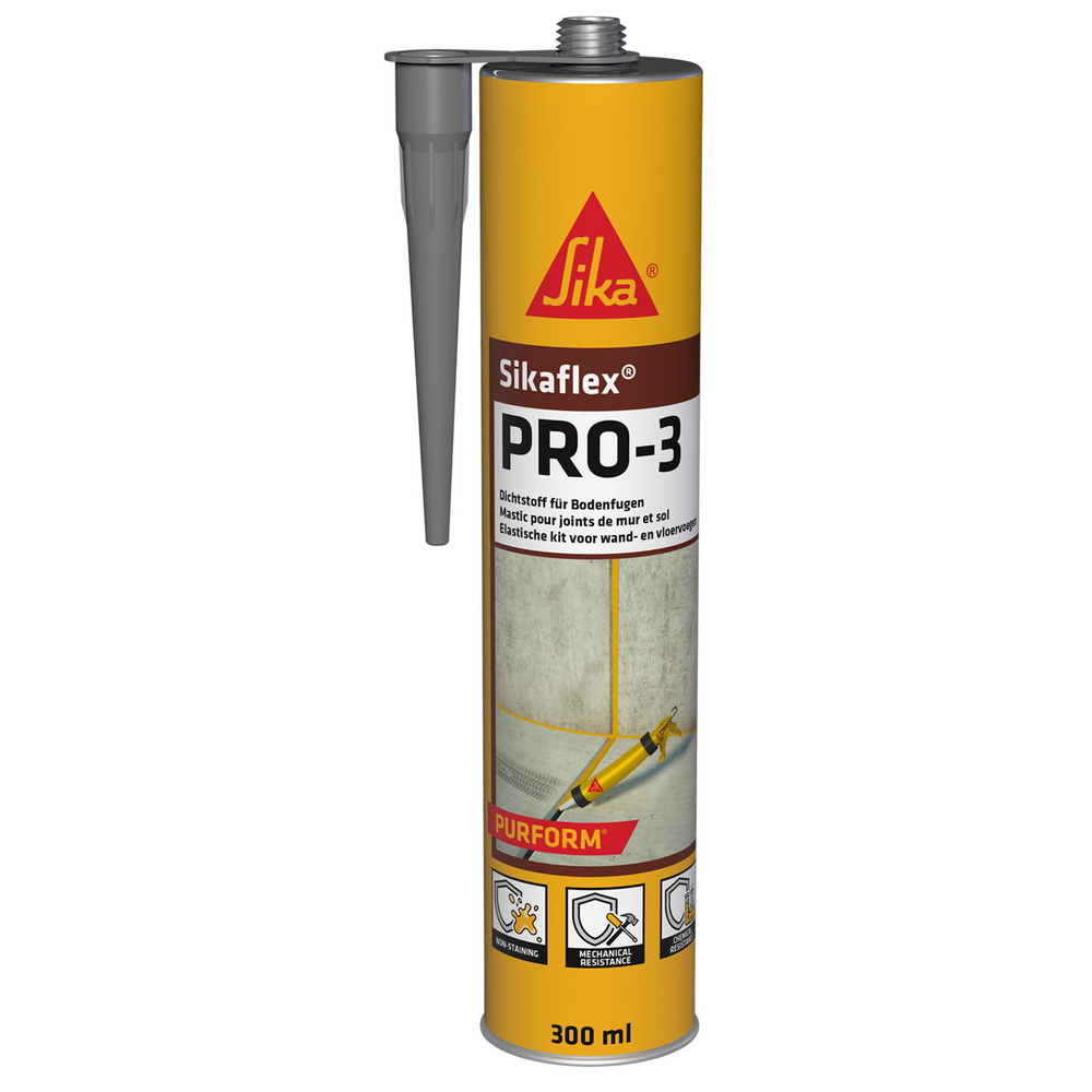 MASTIC CARTON DE 12 CARTOUCHES 300ML DE SIKAFLEX PRO-3 PURFORM GRIS BETON - SIKA - 693943