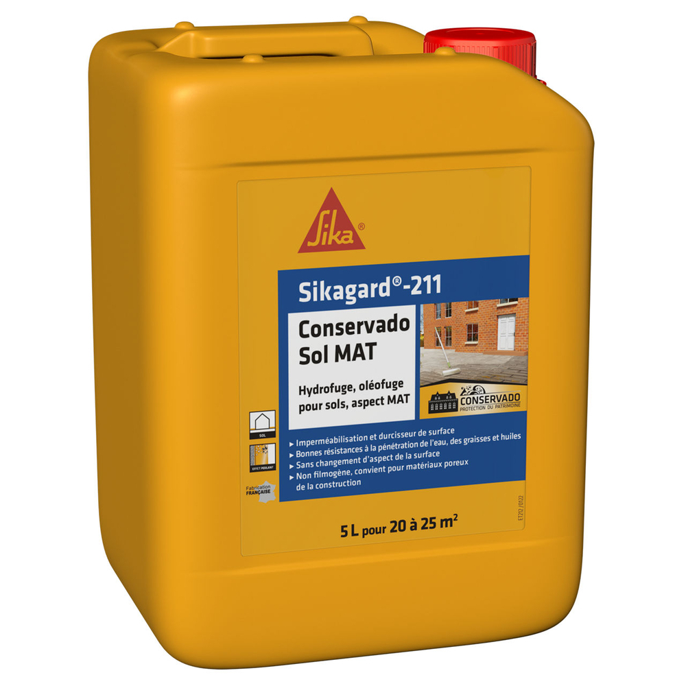 HYDROFUGE EN BIDON DE 5L DE SIKAGARD-211 CONSERVADO SOL MAT - SIKA - 704453