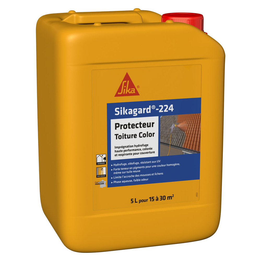 PACK DE 4 BIDONS DE 5L DE SIKAGARD-224 PROTECTEUR TOITURE COLOR ARDOISE - SIKA - 707184