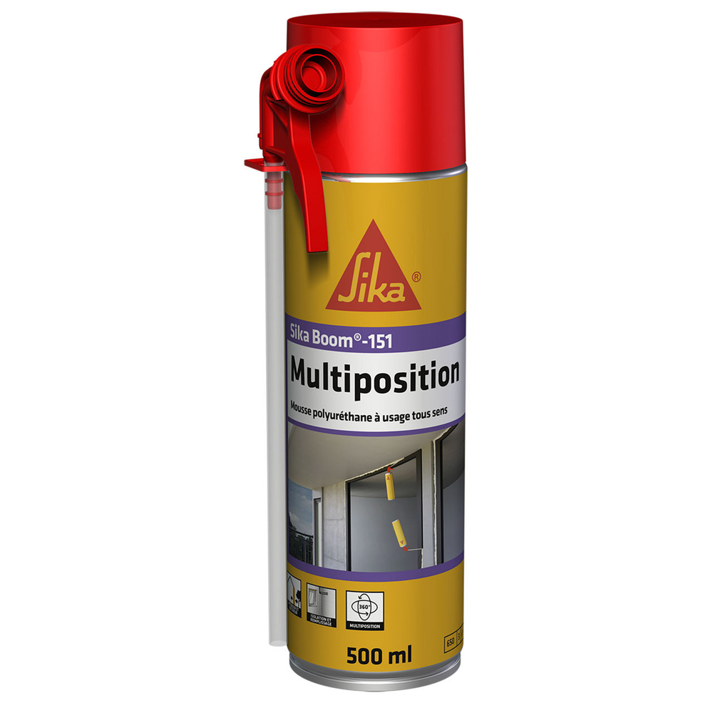 MOUSSE EXPANSIVE CARTON DE 12 AÉROSOLS 750ML DE SIKA BOOM -151 MULTIPOSITION - SIKA - 707296