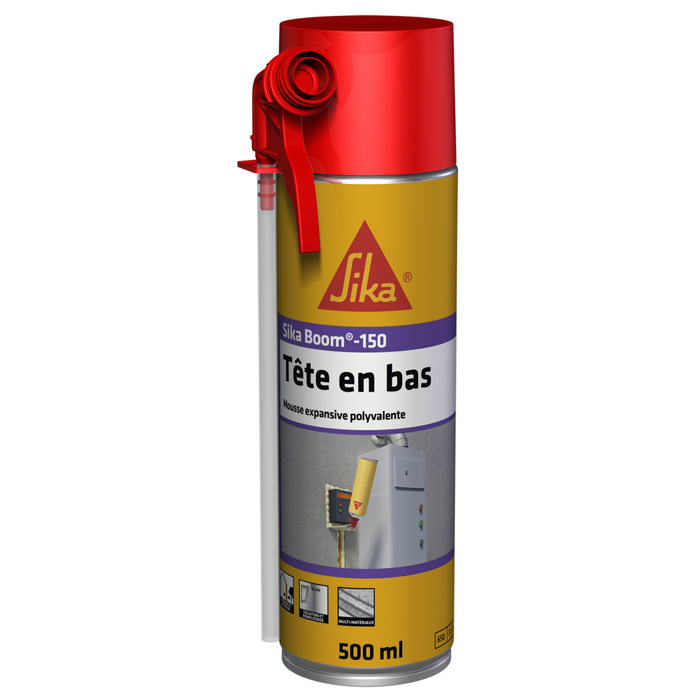 MOUSSE EXPANSIVE CARTON DE 12 AÉROSOLS 500ML DE SIKA BOOM®-150 TÊTE EN BAS - SIKA - 707510