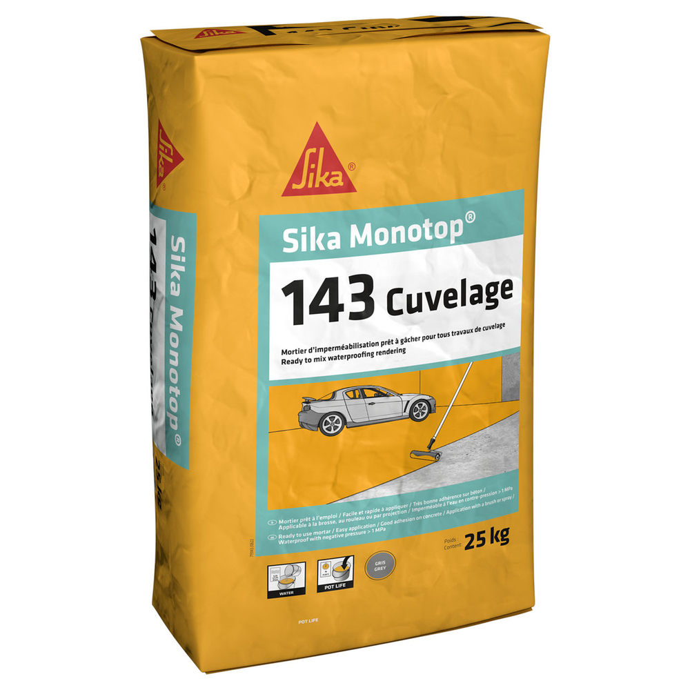 MICRO MORTIER SAC DE 25KG DE SIKAMONOTOP-143 CUVELAGE - SIKA - 715613