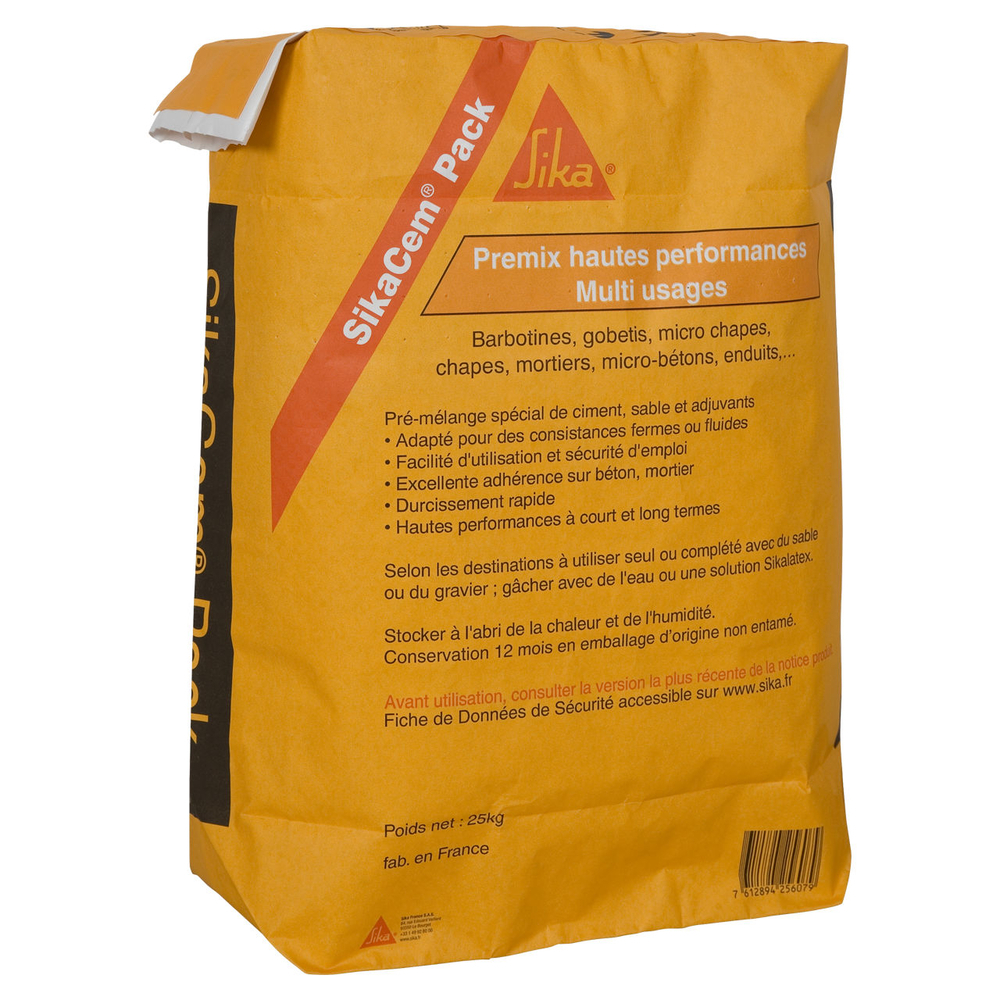 PRÉMIX MULTIUSAGES EN SAC DE 25KG DE SIKACEM PACK - SIKA - 71667