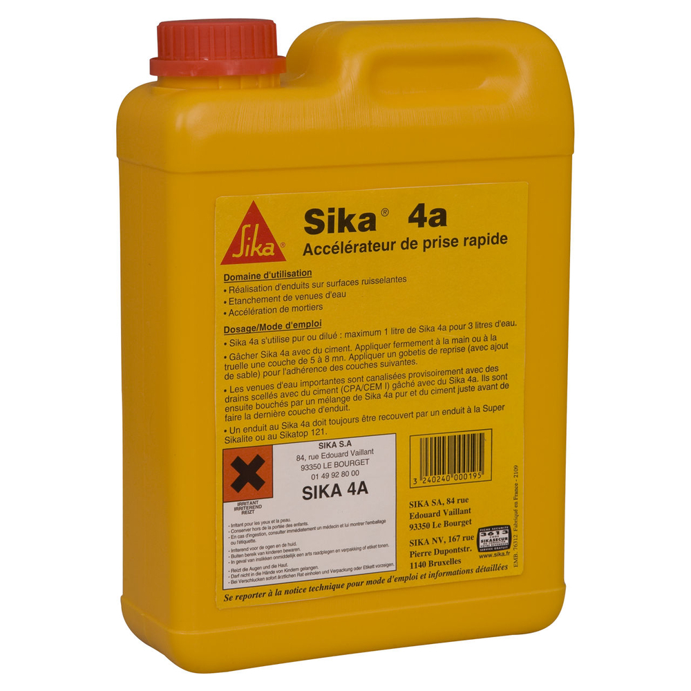 ACTIVATEUR EN BIDON DE 20L DE SIKA-4A - SIKA - 72023