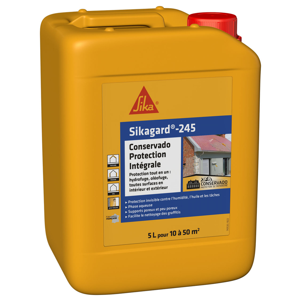 PACK DE 4 BIDONS 5L DE SIKAGARD-245 CONSERVADO PROTECTION INTEGRALE - SIKA - 740205