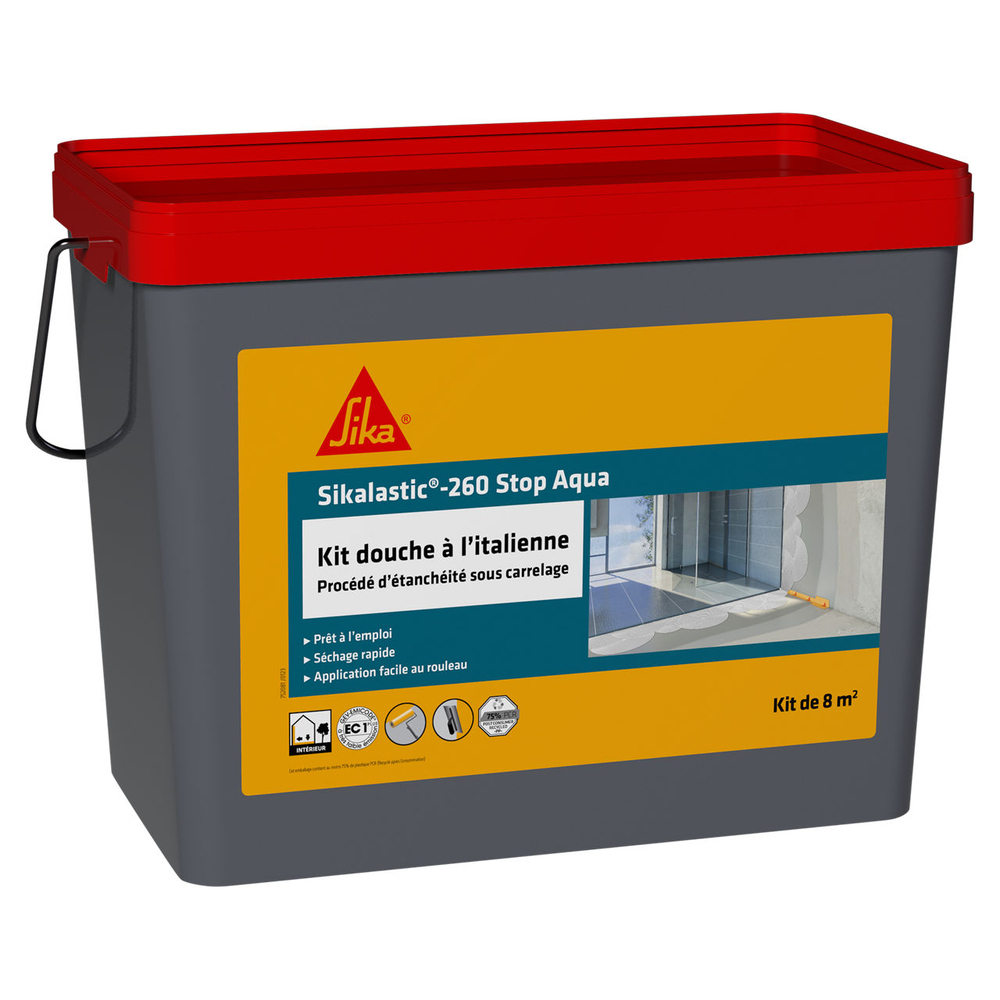 SYSTÈME D'ETANCHEITE - KIT PRODUIT + OUTILS SIKALASTIC-260 STOP AQUA 8M2 - SIKA - 750737