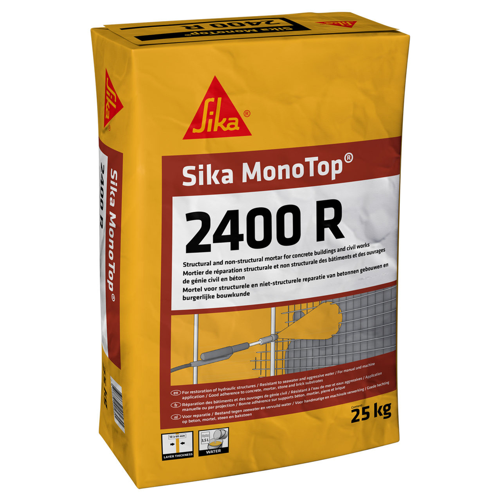 MORTIER DE RÉPARATION EN SAC 25KG DE SIKA MONOTOP-2400 R - SIKA - 752074