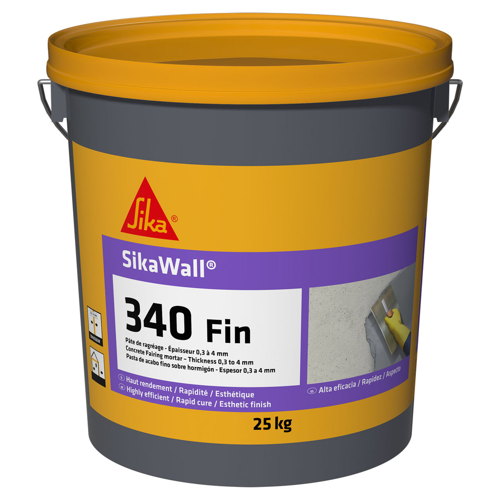 PÂTE DE RAGRÉAGE SEAU DE 25KG DE SIKAWALL-340 FIN - SIKA - 764636