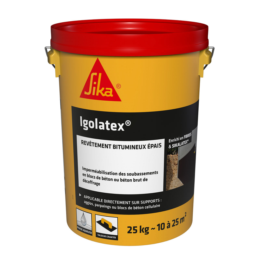 REVÊTEMENT BITUMEUX PACK DE 4 SEAUX DE 5KG D'IGOLATEX - SIKA - 779398