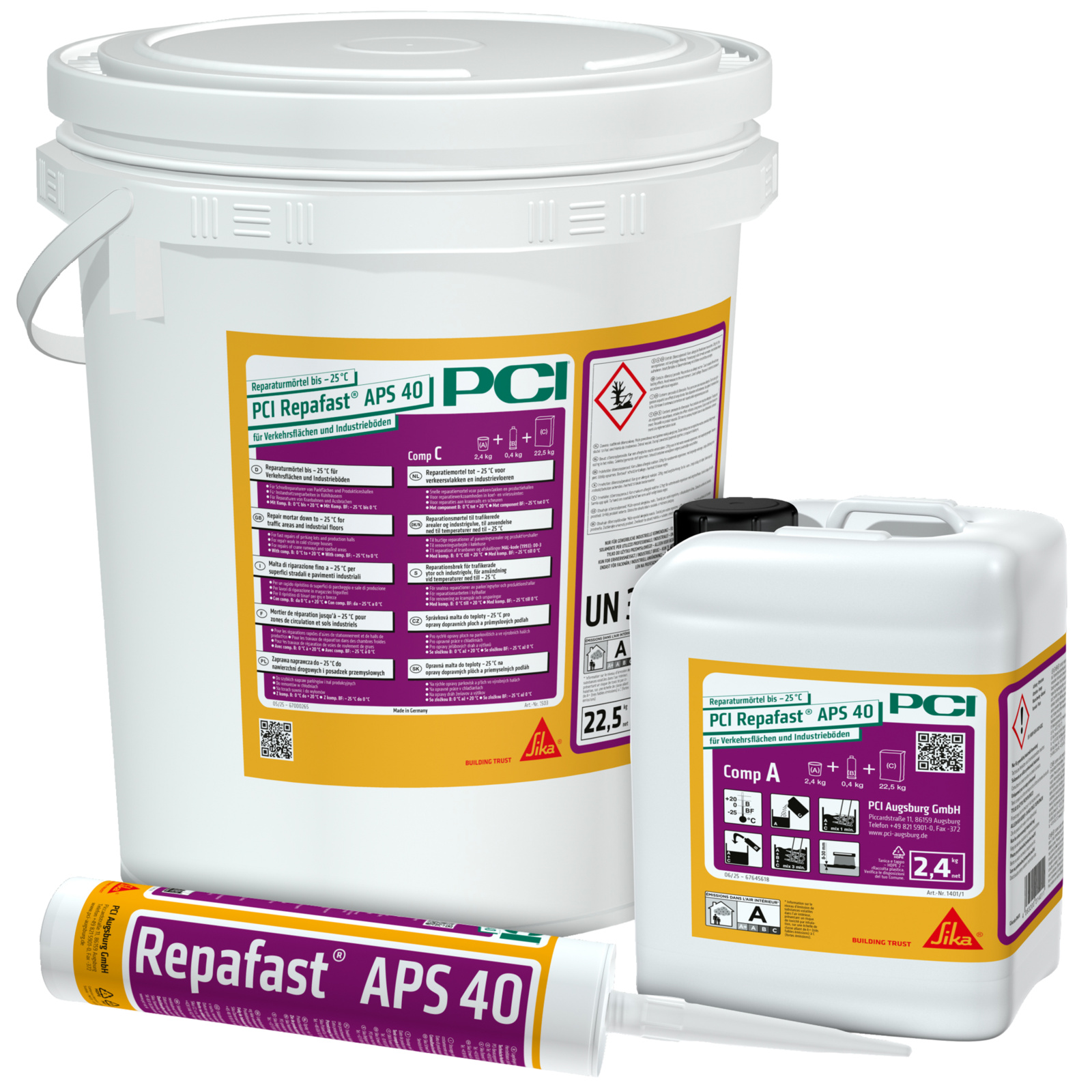 Mortier de réparation bi-composant 2,4 kg rapide sols industriels SIKA - 781728