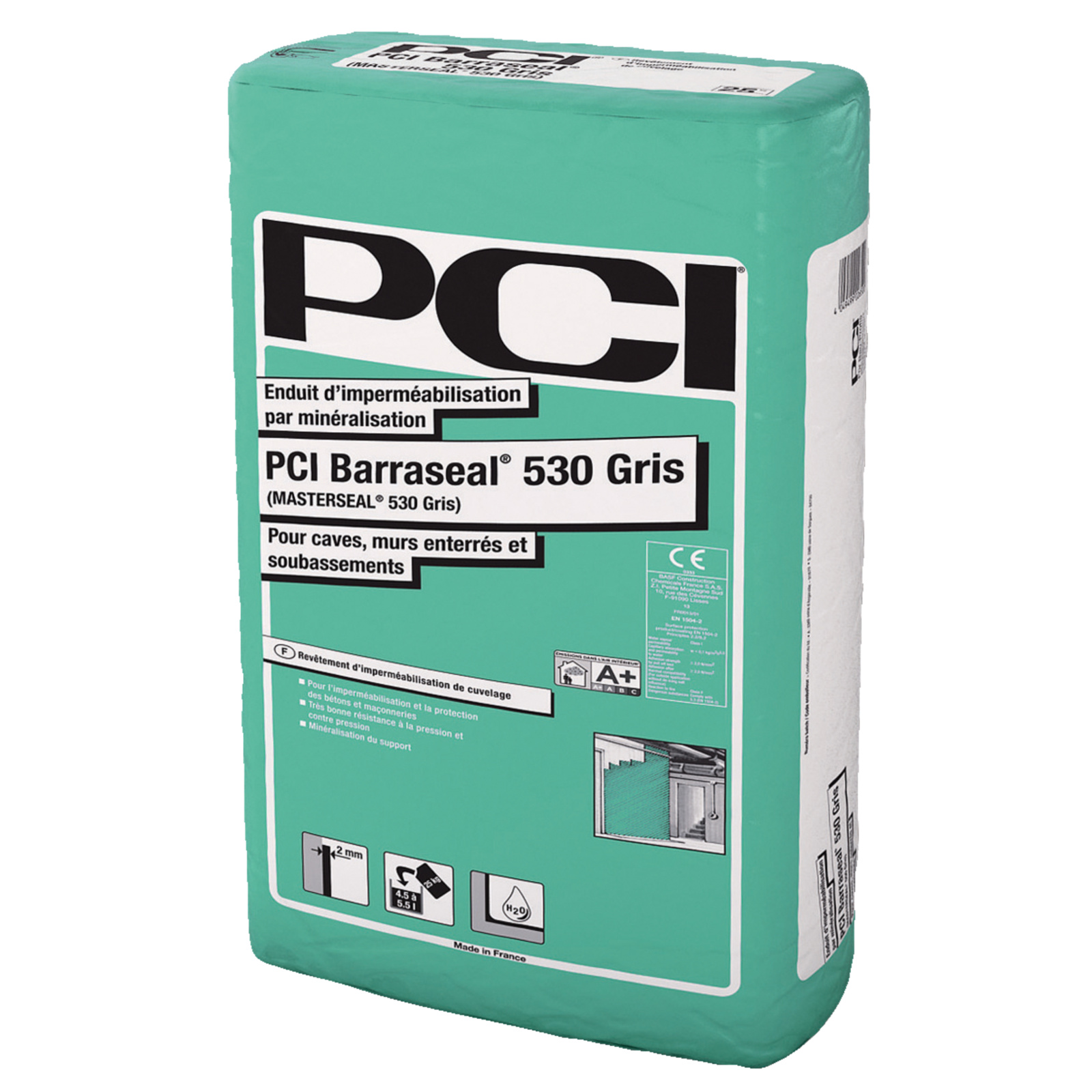 Enduit d’imperméabilisation par minéralisation sac 25 kg gris - PCI - 786162