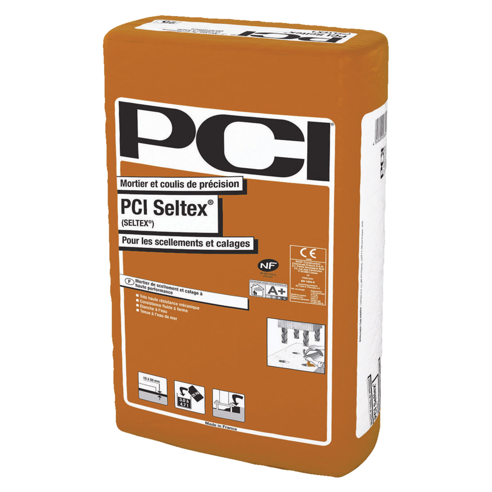 Mortier et coulis de précision 25 kg pour scellements et calages 10 à 150 mm - PCI - 818347