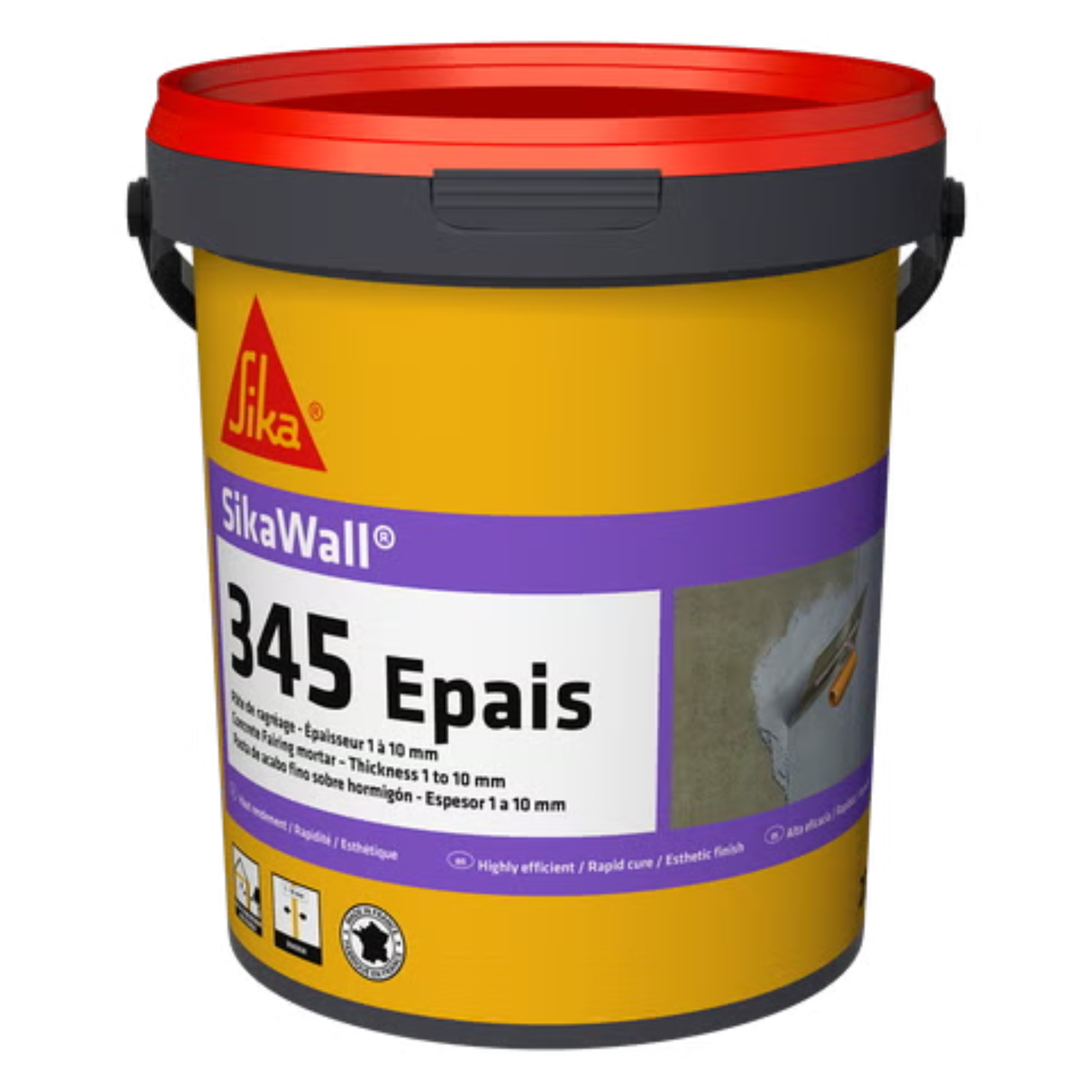 Pâte de ragréage épaisseur 1 à 10 mm pour murs et plafonds intérieur et extérieur seau 20 kg SIKA - 827742