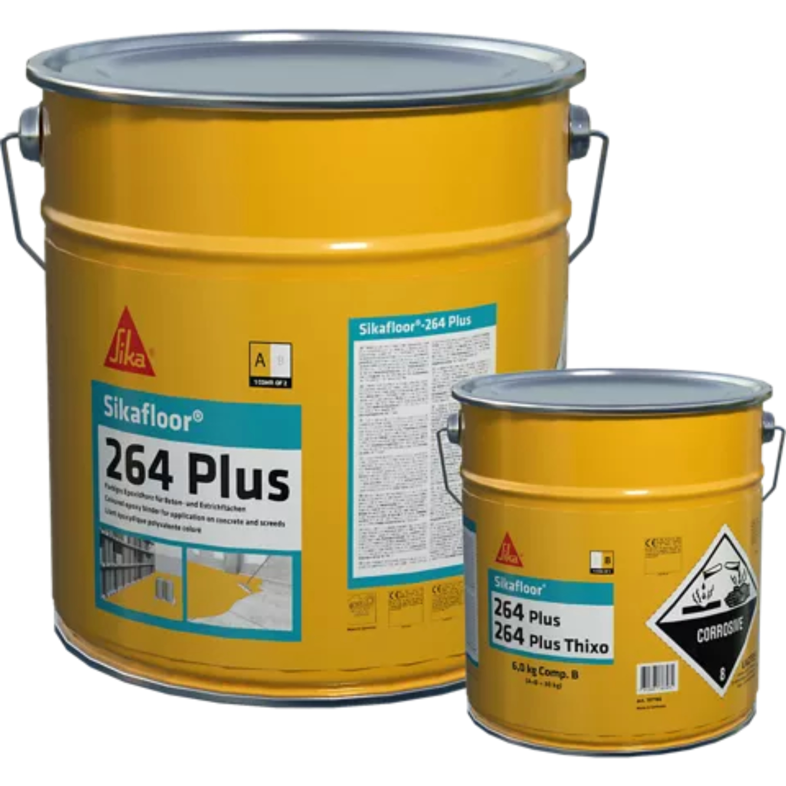 Kit résine époxydique revêtement sol intérieur 30 kg gris clair RAL 7035 SIKA - 839372RAL7035