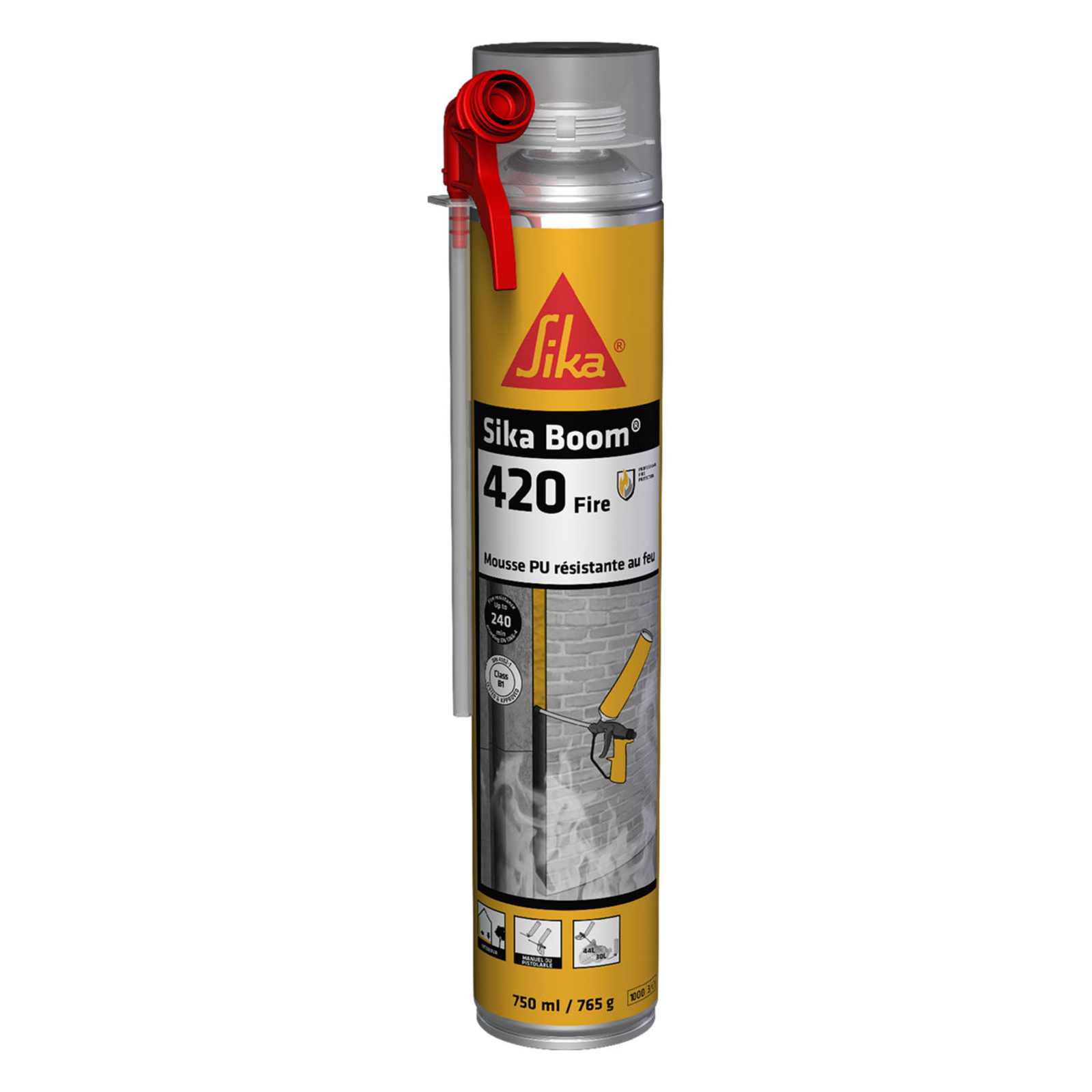 Mousse polyuréthane expansive coupe-feu 750 ml carton de 12 aérosols SIKA - 860168