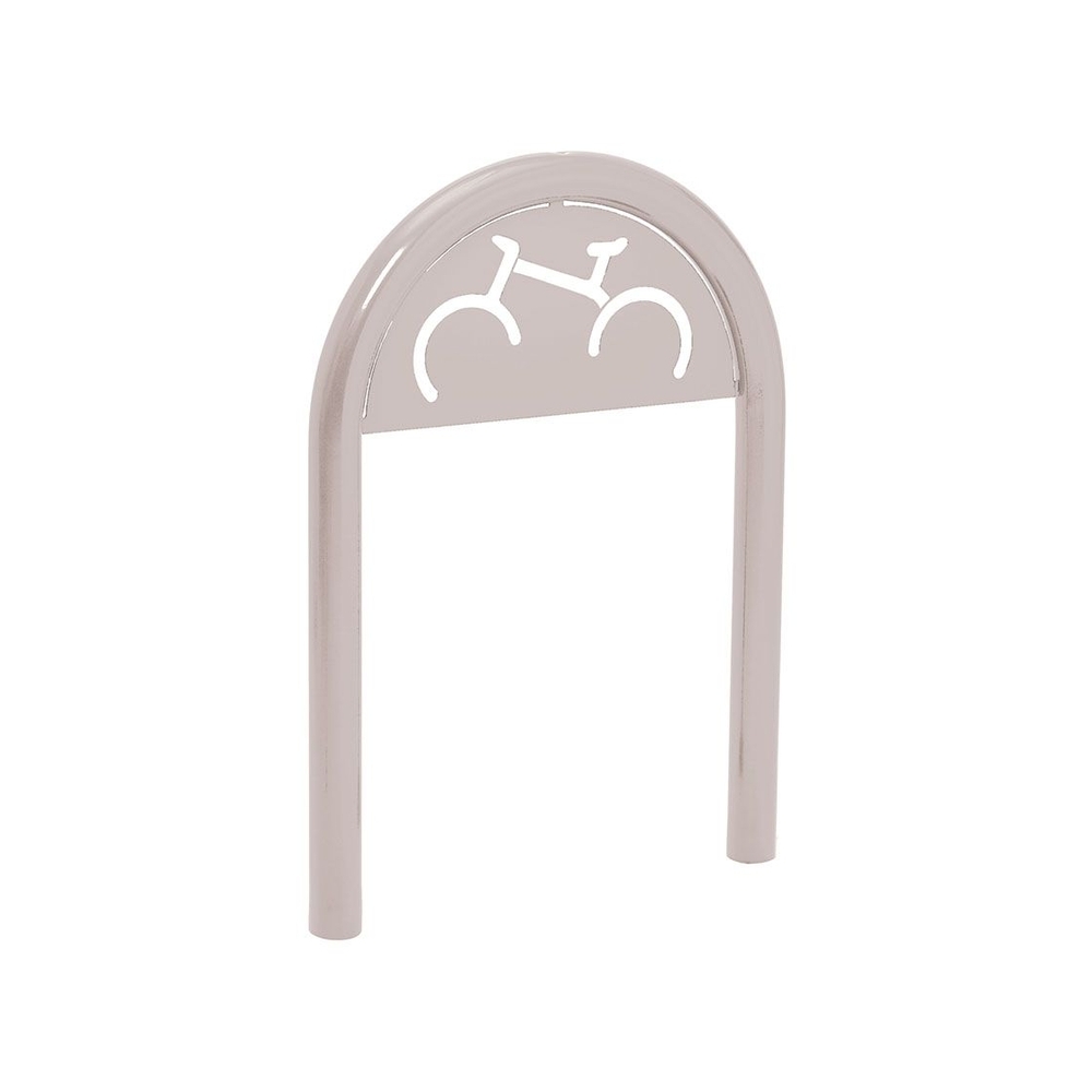 Appui vélos trombone Ø60mm RAL7044 - Version signalétique vélo - Scellement direct - PROCITY - 201053.7044