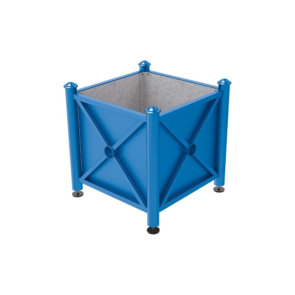 Bac à palmier acier Province Agora RAL5010 - 800x800x750 - Intérieur tôle galva - PROCITY - 201250.5010