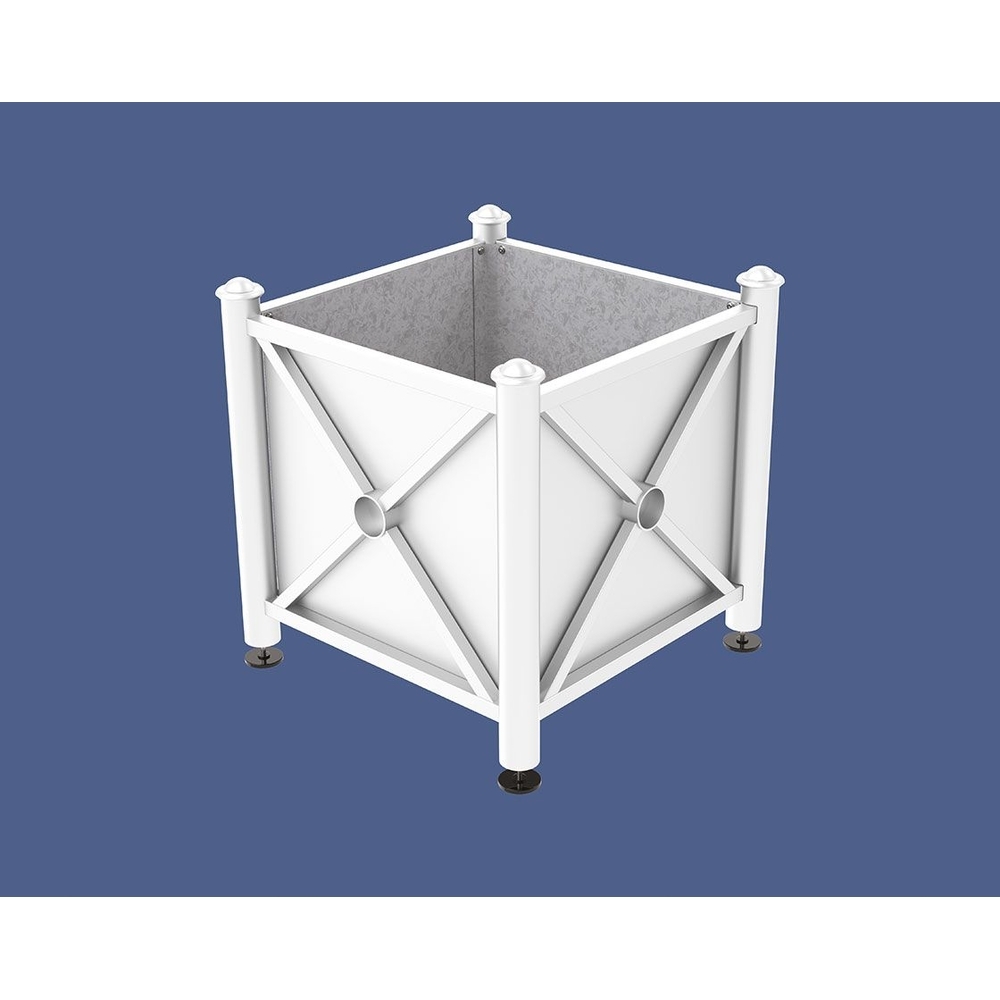 Bac à palmier acier Province Agora RAL9010 - 800x800x750 - Intérieur tôle galva - PROCITY - 201250.9010