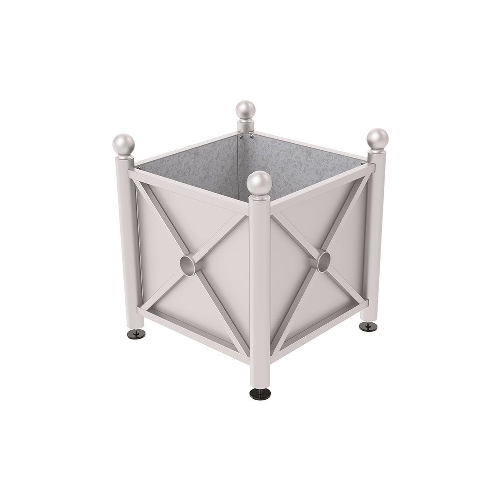 Bac à palmier acier Province Boule RAL7044 - 800x800x750 - Intérieur tôle galva - PROCITY - 201251.7044