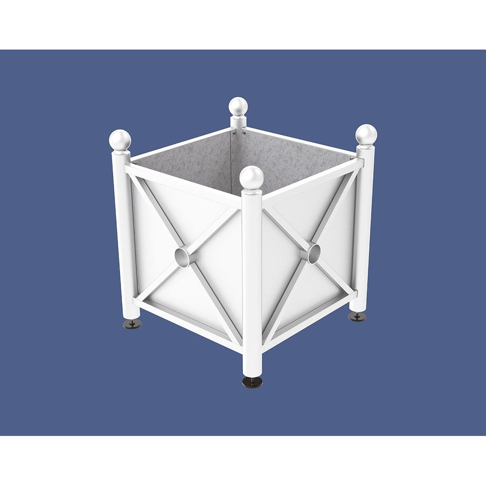 Bac à palmier acier Province Boule RAL9010 - 800x800x750 - Intérieur tôle galva - PROCITY - 201251.9010